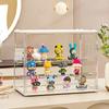 New Acrylic Display Stand Storage Box For Figurines Bubble Mat Transparent Showcase For Collectible Toys And Jewelry Accessories