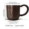 Vintage Copper Coffee Mug Handmade Tumbler Portable 100ml Tea Mug Drinkware for Hot and Cold Water Milk Kitchen Restaurant