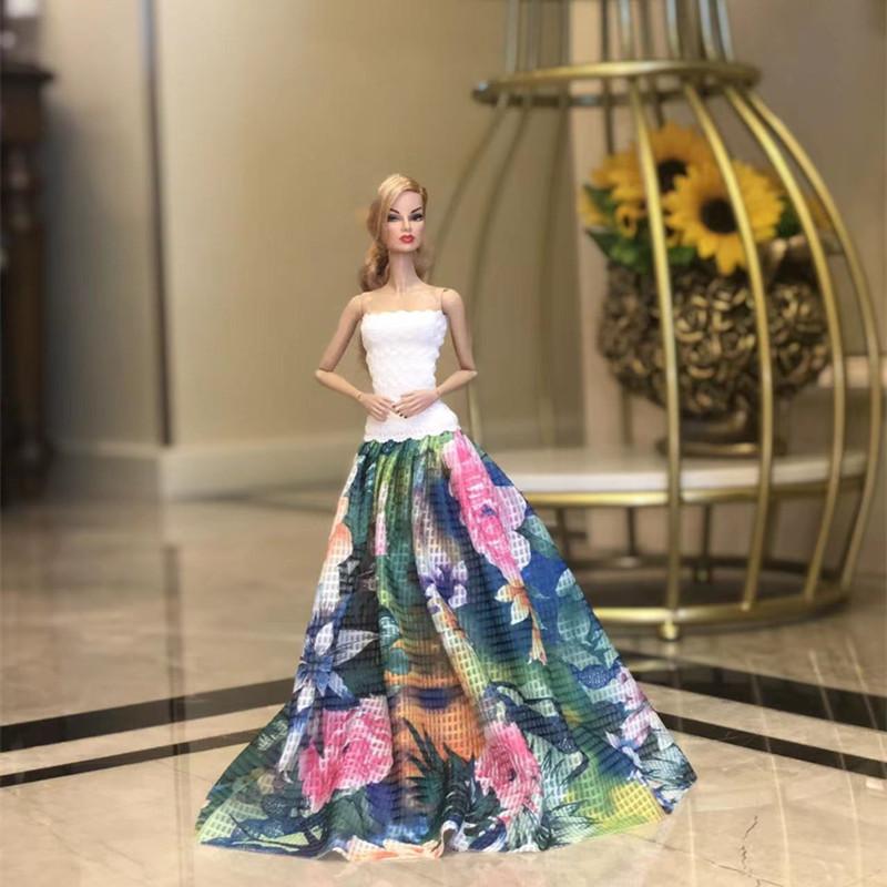 Doll Handmade Clothes Dress Gown 30Cm Doll Dress Up Wedding Dress Fashion High-Grade Evening Dress For 11.5 Inch DollBody 1/6