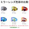 NAOTACK Ski Goggles with Double Detachable UV Case and Storage Bag Unisex for Snow and Motorcycles Mirror, Lens, Magnetic, Protection, Anti-Fog,