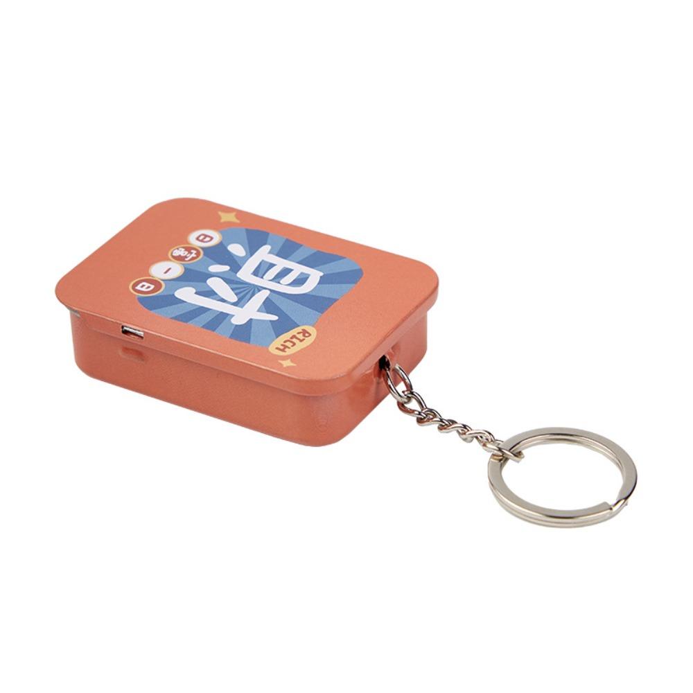 With Keyring Push-Pull Tin Box with Sliding Lids DIY Metal Box Multiple Styles Multi-function Storage Box School Supplies