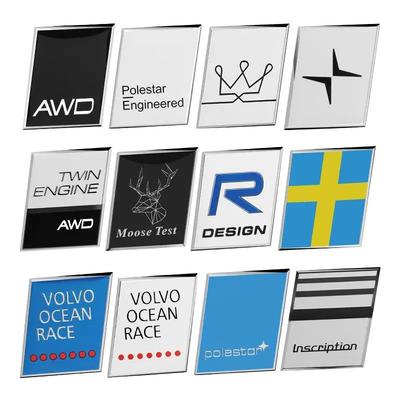 Metal Auto Logo Car Sticker Metal Badge Emblem Tail Decal For Xc60 Xc90 V40 V60 S60 V50 V90 S80 C40 XC40 V70 XC70 C30 C70