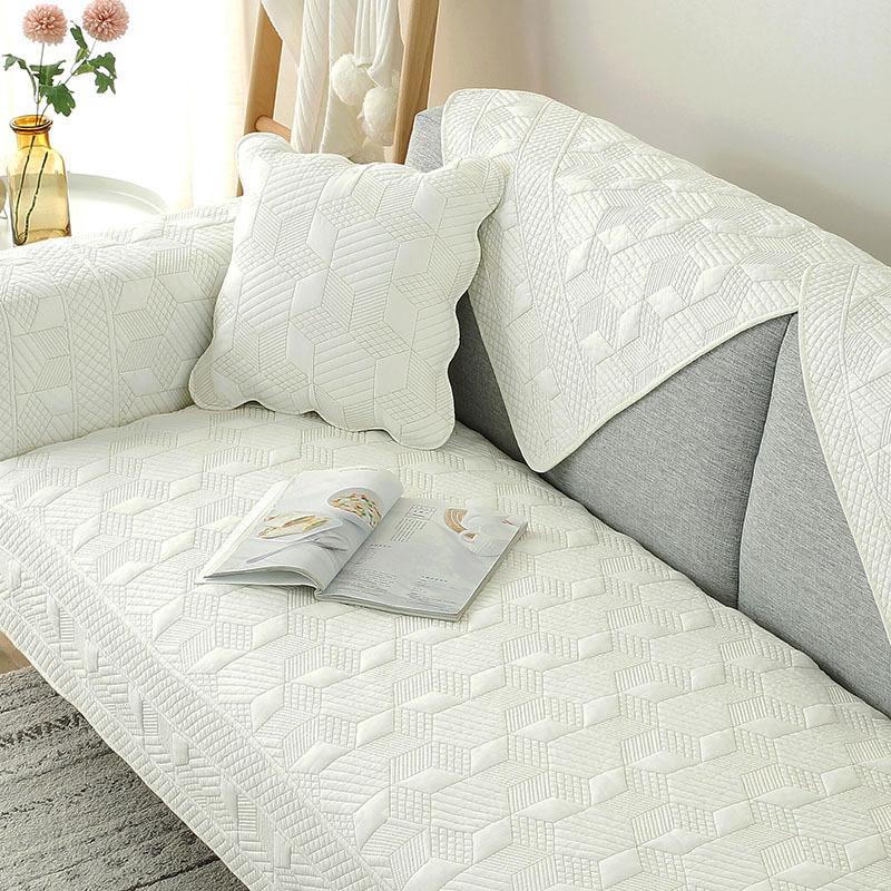 Cotton Four-Season Sofa Cushion Universal Non-Slip Pure Cotton Simple Modern High-End Fabric Seat Cushion Double-Sided  Direct Sales