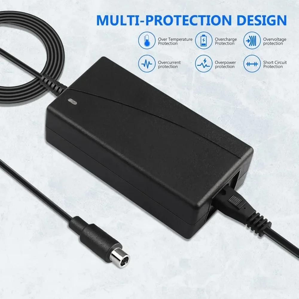 36V/42V Universal Fast Charger for Xiaomi M365/Ninebot ES2 ES4/Lime-S/Skip Electric Scooters - Smart Protection