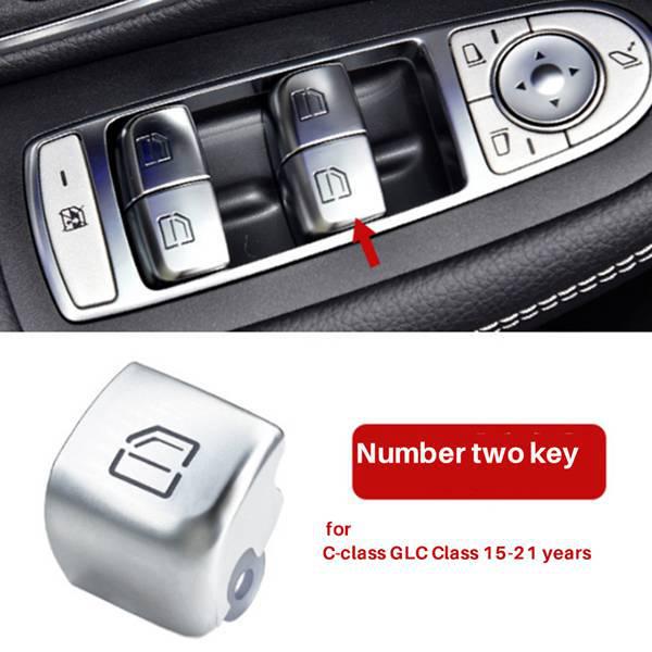 Silver ABS Car Door Window Switch Repair Cover (Part 2059056811) for Mei