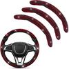 EINESIN 3PCS Bling Diamond Steering Wheel Cover, Segmented Steering Wheel Protector, Butterfly Steering Wheel Cover, Universal 99% Car Wheel Cover