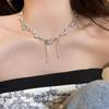 Light Luxury Niche High-End Moonstone Necklace Female Sweet And Cool Personality Versatile Design Sense Pure Desire Collarbone Chain