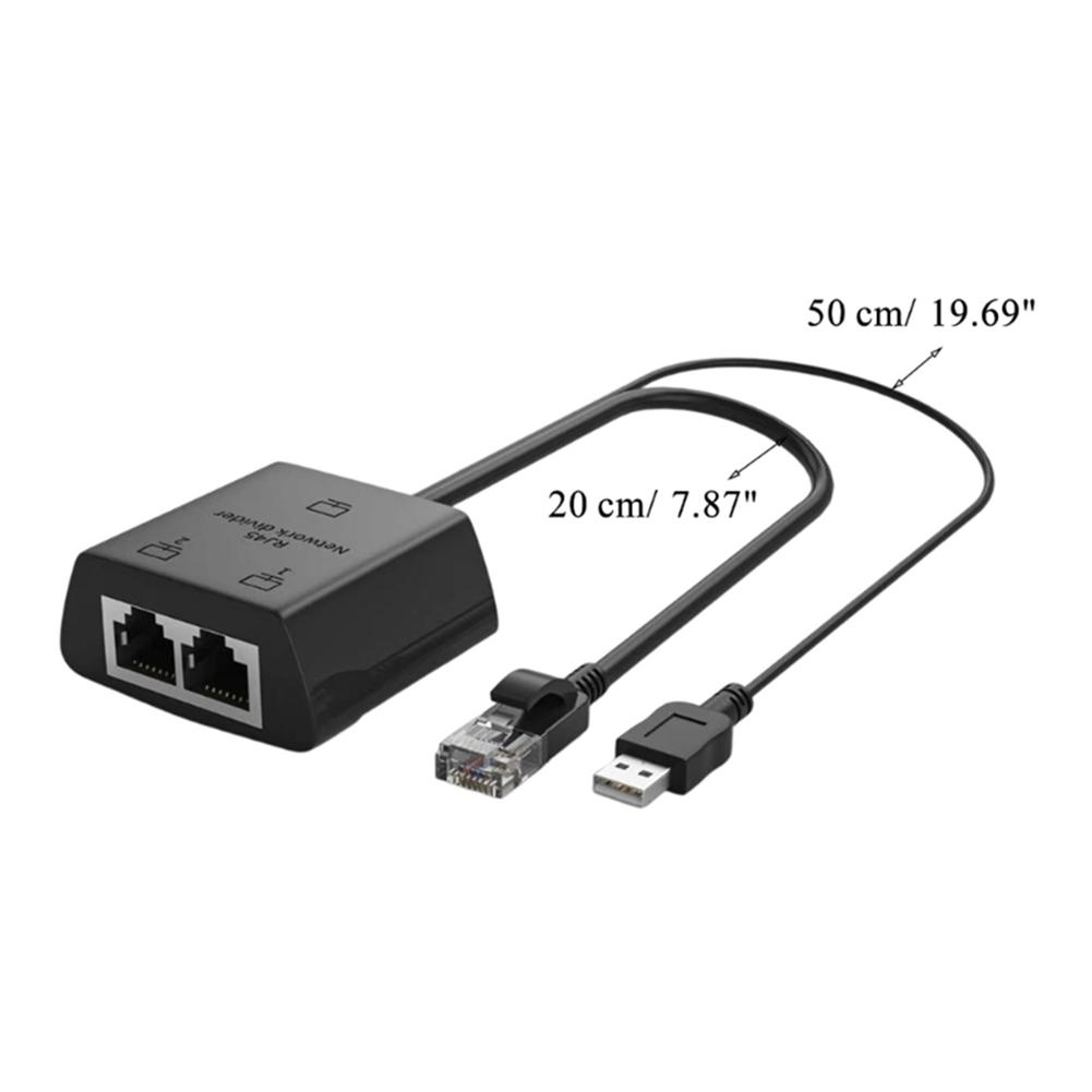 RJ45 Splitter 1 To 2 Ethernet Adapter Male/Female To Dual Female Internet Network Cable Extender for Router Laptop Computer