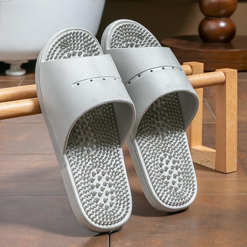 Large particle foot massage slippers men's indoor home wear-resistant non-slip bathroom bath cool slippers men's home mop