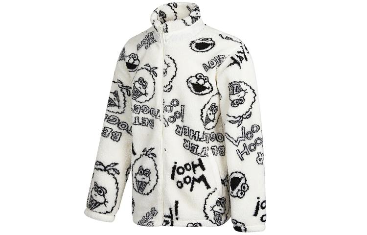 Adidas Neo X SESAME STREET Sesame Street Co Branded Collection Velvet Jackets Unisex White Stand Collar Moderate HD7298 M