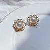 Vintage Loop Without Piercing Large Imitation Pearl Earrings Women's Luxury Clip On Earrings