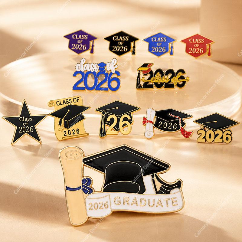 Class of 2026 Graduation Enamel Pin Graduation Cap Brooch Badge for Backpack Clothing Accessories Jewelry Gift Women Men Student