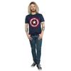 Marvel Mens Captain America Distressed Shield T-Shirt