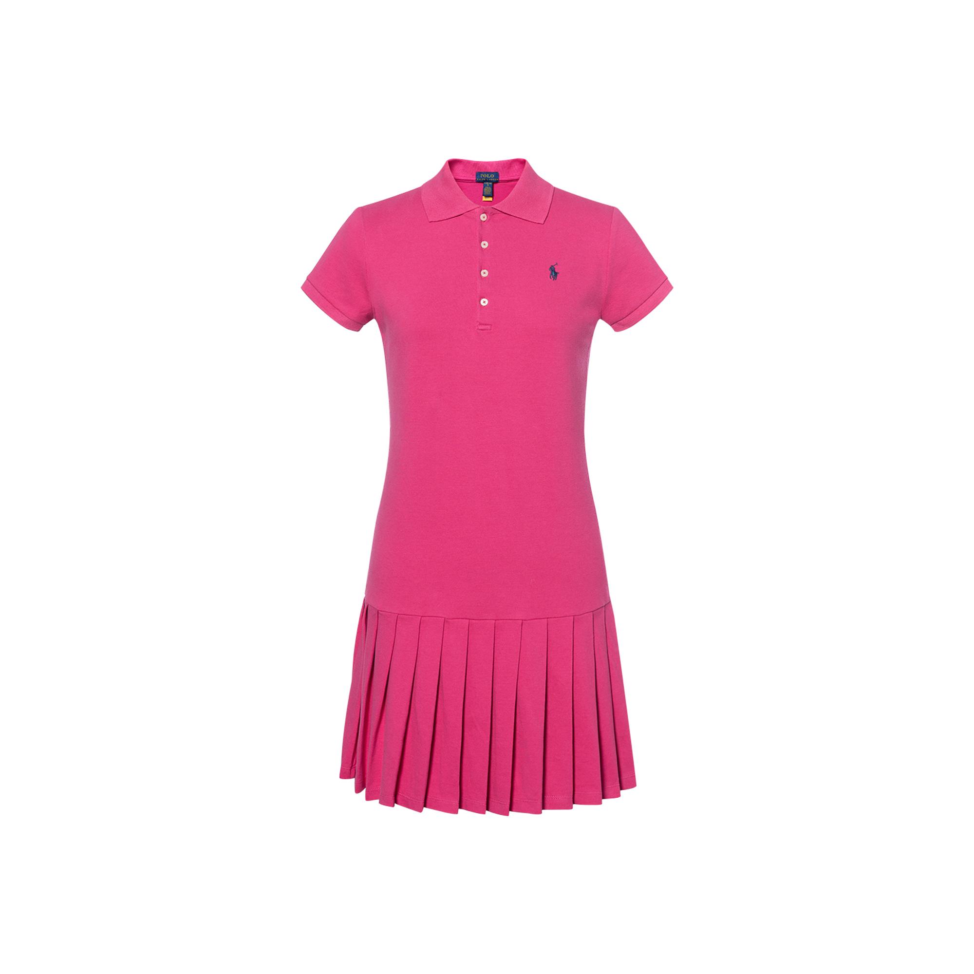 

Платье поло Polo Ralph Lauren Ss25 с вышивкой пони, воротником поло и короткими рукавами, детское, маджента 313925712-003 L