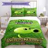 Plants Vs. Zombies Customize Your Name Bed Linens Design for Bedrooms Wrinkle Resistant Custom Room Decor Perfect Gift for Valentine’s Wedding Birthda