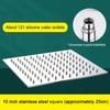 Pressurized Rain Shower Head Stainless Steel Square Round Large Water Outlet 4/6/8/10/12 Inch Options Available for Enhanced Bat