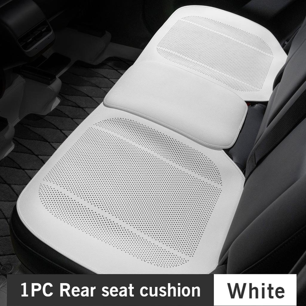 For Tesla Car Cushion Nappa Leather Breathable Protector Mat Summer Non-slip Car Seat Pad Cushion Auto Accessories