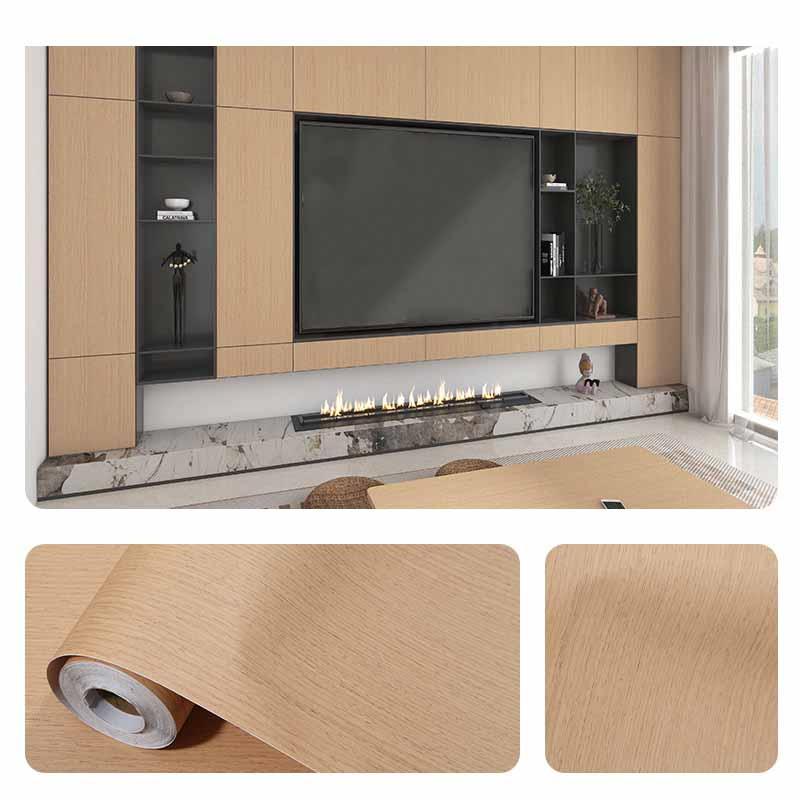 Wood Grain Self-Adhesive Film Waterproof Vinyl Wrap Furniture Renovation Home Decor Cabinets Wardrobes Tables Makeovers