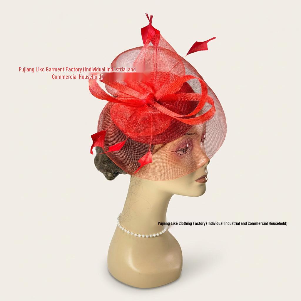 Elegant Feather Bridal Fascinator for Tea Party or Derby