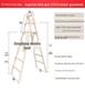 Herringbone Multi-Functional Wooden Step Ladder for Household and Engineering Use