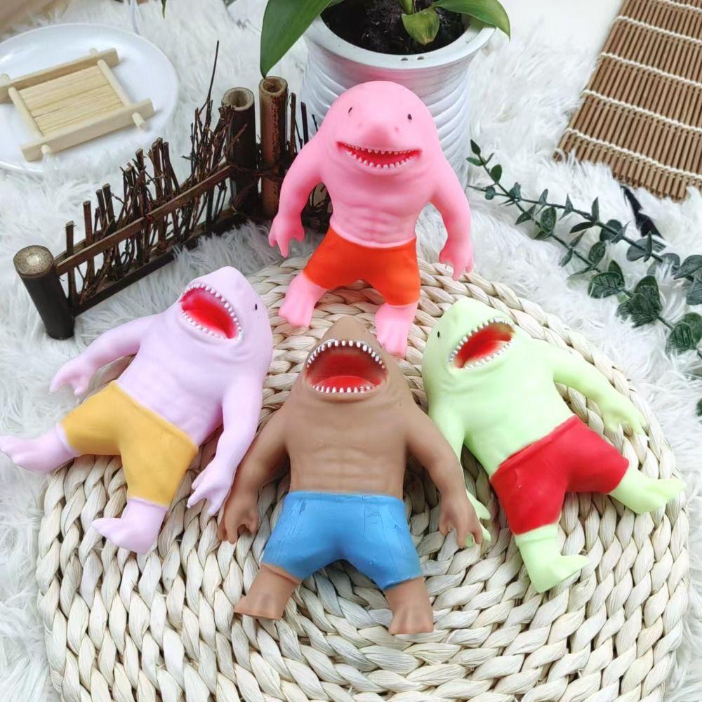

Slow Rebound Shark Fidgeting Toys Kneading Sharkman Relax Toys Birthday Kids Gift 13cm