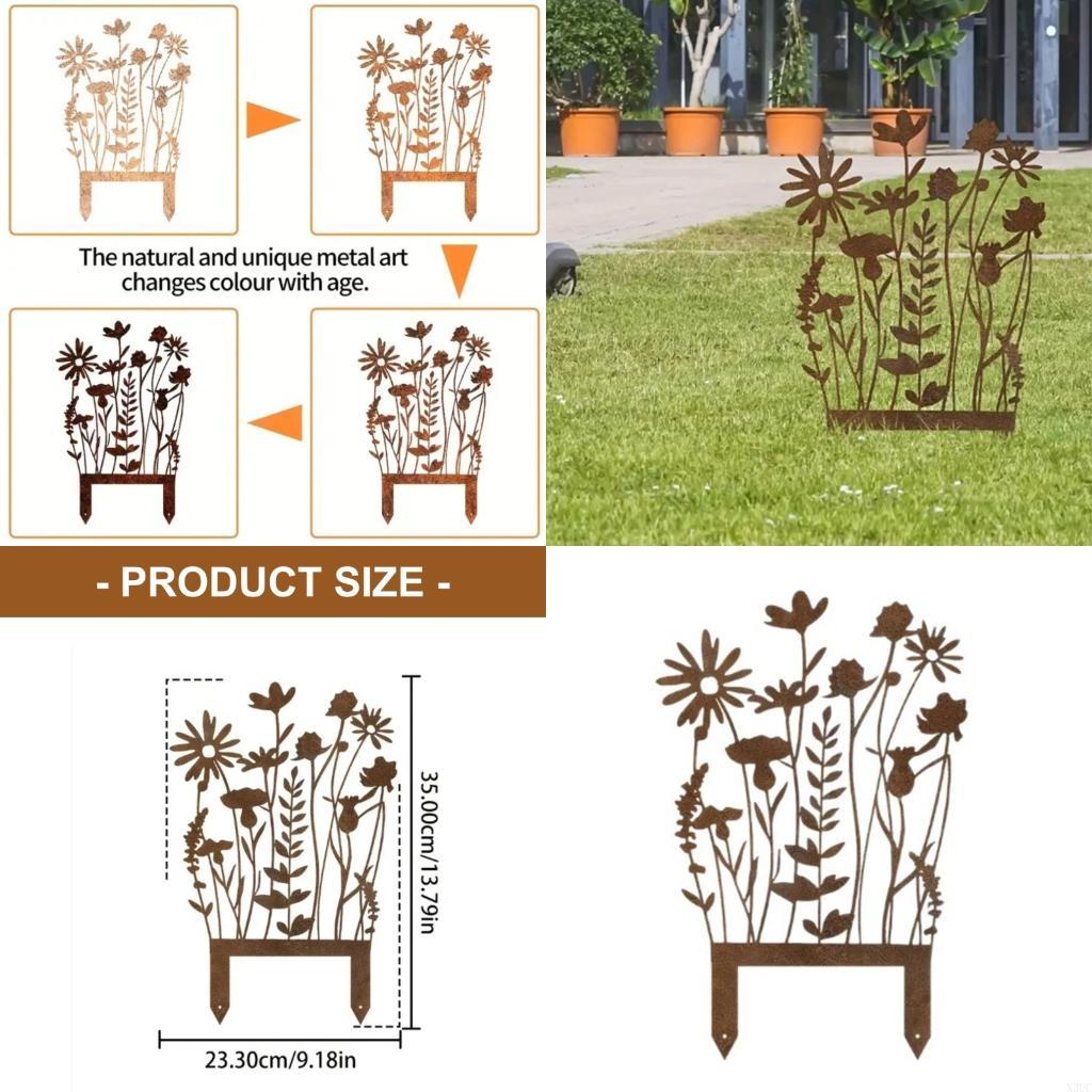 Rusts Resistant Metal Garden Art Stake Handcrafted Animal For Flower Beds X3UC China Mainland