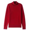 Women's Pure Wool High Neck Pullover: Warm Autumn/Winter Base Layer Long Sleeve Sweater