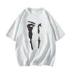 American high street white cotton short-sleeved t-shirt women's summer new trendy brand fat mm large size loose half-sleeved top ins