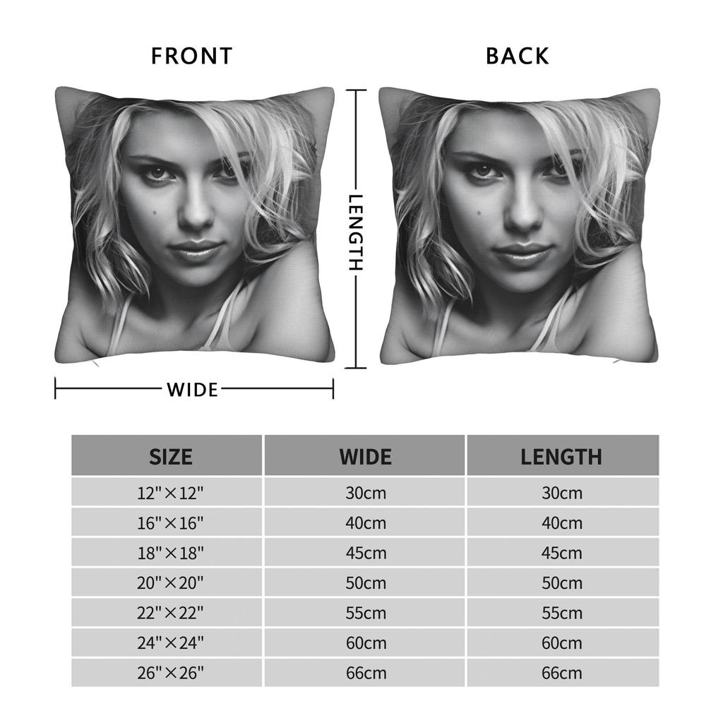 Scarletts Johanssons Pillow Cover American Actor Comfy Cushion Cover Novelty Pillow Case For Couch Sofa Bedroom