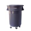 BAIYUN CLEANING 80L Round Outdoor Commercial Trash Can with Wheels and Lid