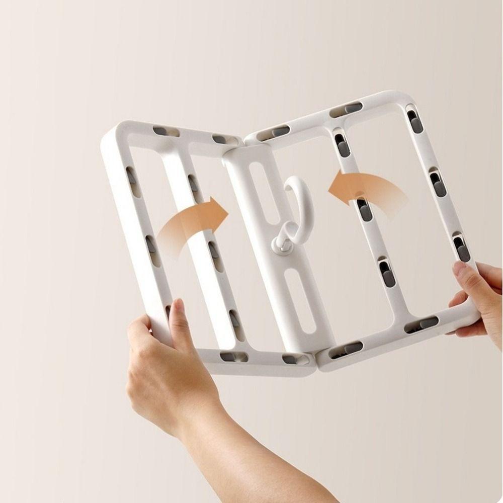 Windproof Collapsible Clothes Drying Rack Plastic Hanging Drying Rack Sock Drying Clip  Travel