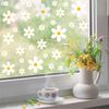 6 Blatt Blume Fenstersticker Niedliche Frühlings-Wildblumen PVC Aufkleber Statischer Floral Glassticker für Zuhause Büro Schulzimmer Dekoration