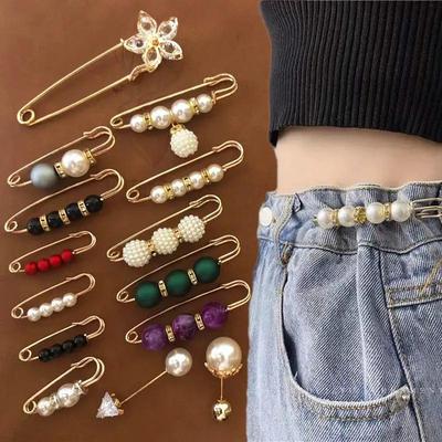 Adjustable Waist Buckle Pin for Clothes - Anti-Exposure Brooch for Women's Pants