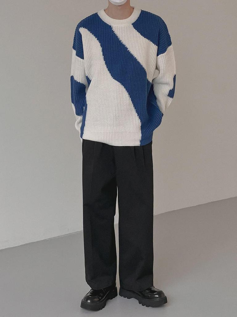 Jungen Herbst/Winter Kuhdruck Strickpullover - Lockerer, lässiger Stil, Koreanische Mode