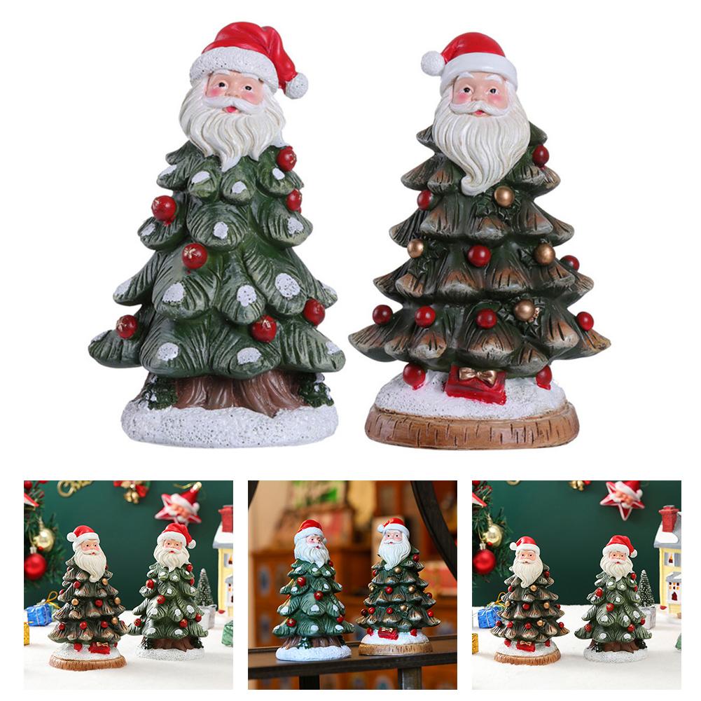 Mini Resin Christmas Tree Ornament for Holiday Decor Charming Desktop Decoration for Home Office Classroom and More