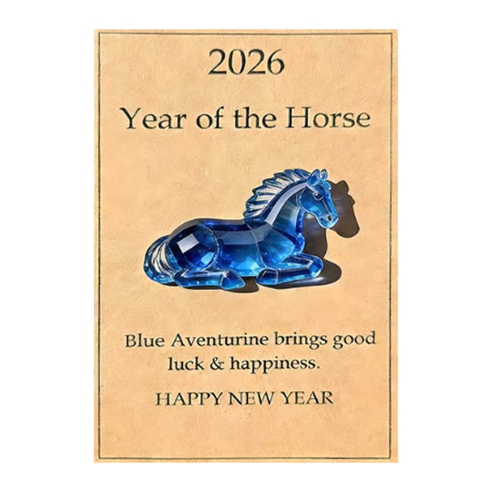 Lucky Horses Pocket Hug with Card Bring Good Luck 2026 Year of The Horse Pocket Decoration Happy New Year Gifts Lucky Horse