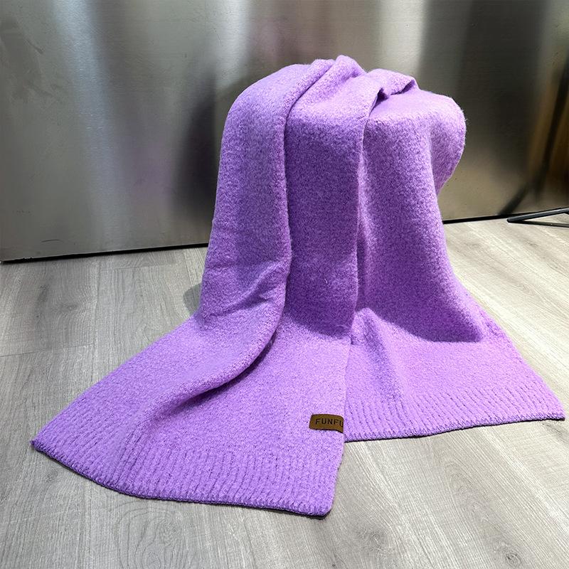 Herbst und Winter neu vielseitig einfach warm Schal Nackenschutz Student einfarbig hochwertig gestrickter Schal Schal