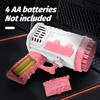 40 Hole Rocket Launcher Bubble Machine Handheld Gatling Electric Bubble Gun Toy Kindergarten Without Battery and Bubble Water