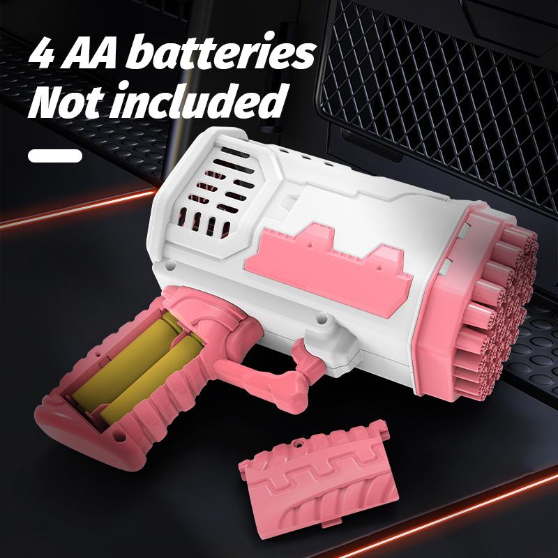 40 Hole Rocket Launcher Bubble Machine Handheld Gatling Electric Bubble Gun Toy Kindergarten Without Battery and Bubble Water