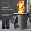 Draagbare Rookloze Houtkachel: Binnen-/Buitenverwarming met Grote IJzeren Pot, Energiezuinig, Extra Dik Ontwerp.