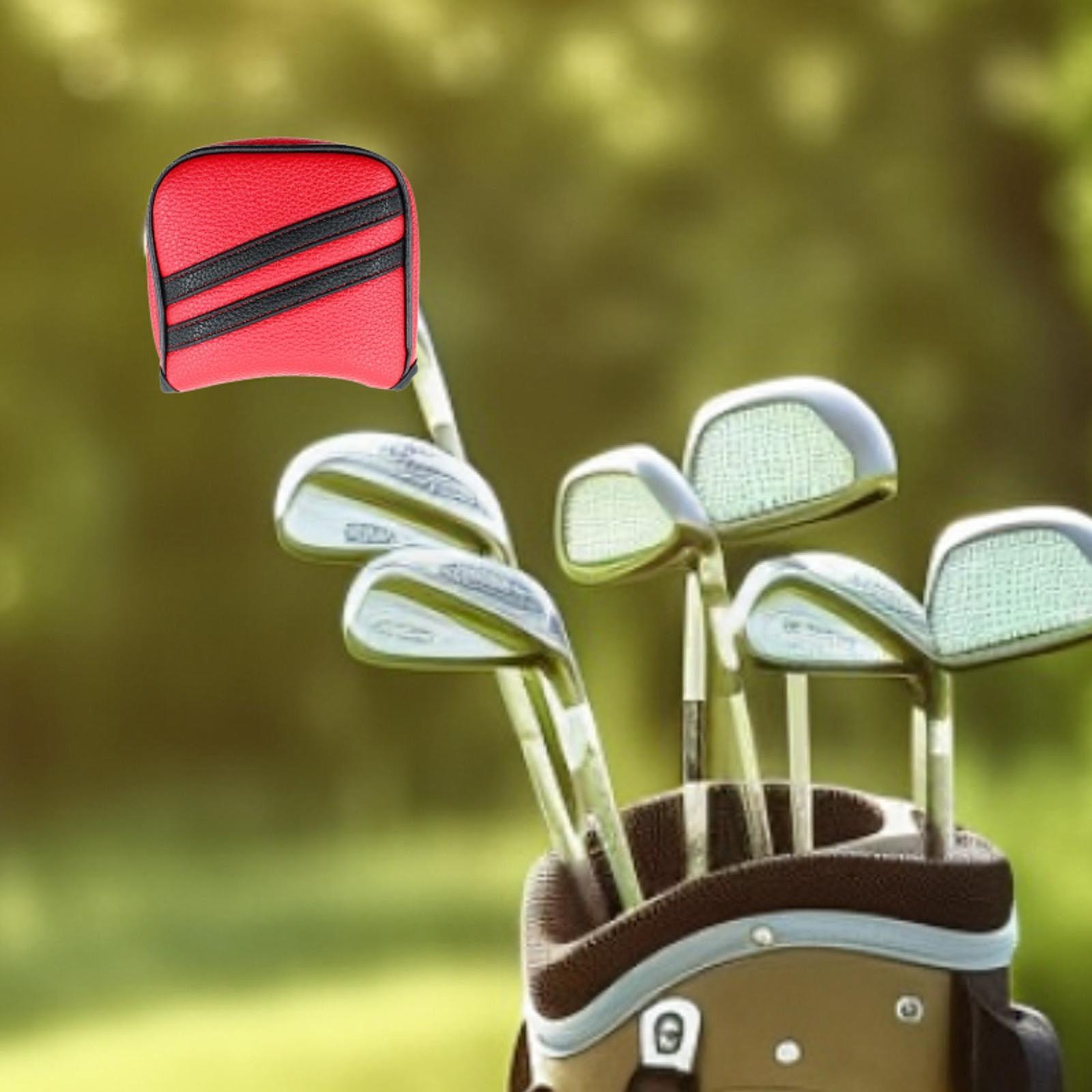 

Износостойкий чехол-накидка для гольф-молотка (паттера) из мягкой ПУ-кожи для защиты головки клюшки на поле красный