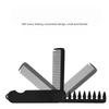 Professional 3 In 1 Pocket Folding Combs Wide Tooth Oil Head Comb Beard Combing Barber Hair Clipper Comb Salon Hair Styling Tool Double-sided Comb