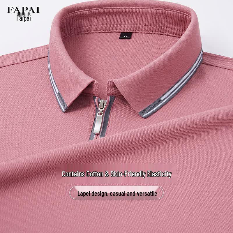 FAPAI Men s Summer Thin Solid Polo Shirt 3XL 54