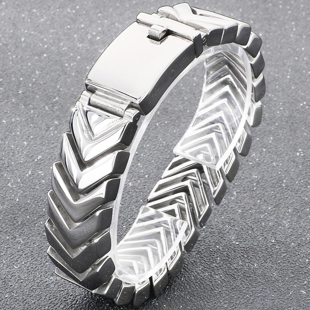 Мужской браслет-цепочка «Змеиная кость» V-образной формы, Высокополированная нержавеющая сталь 316l, Мужские браслеты, Панк-рок, Заявление, Ювелирные изделия, Подарки 21CM