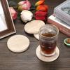 BSTKEY Marble Coasters, Round Coasters, Heat-Insulating Pads, Cup Stands, Non-Slip, Stylish, Set of 4, Yellow