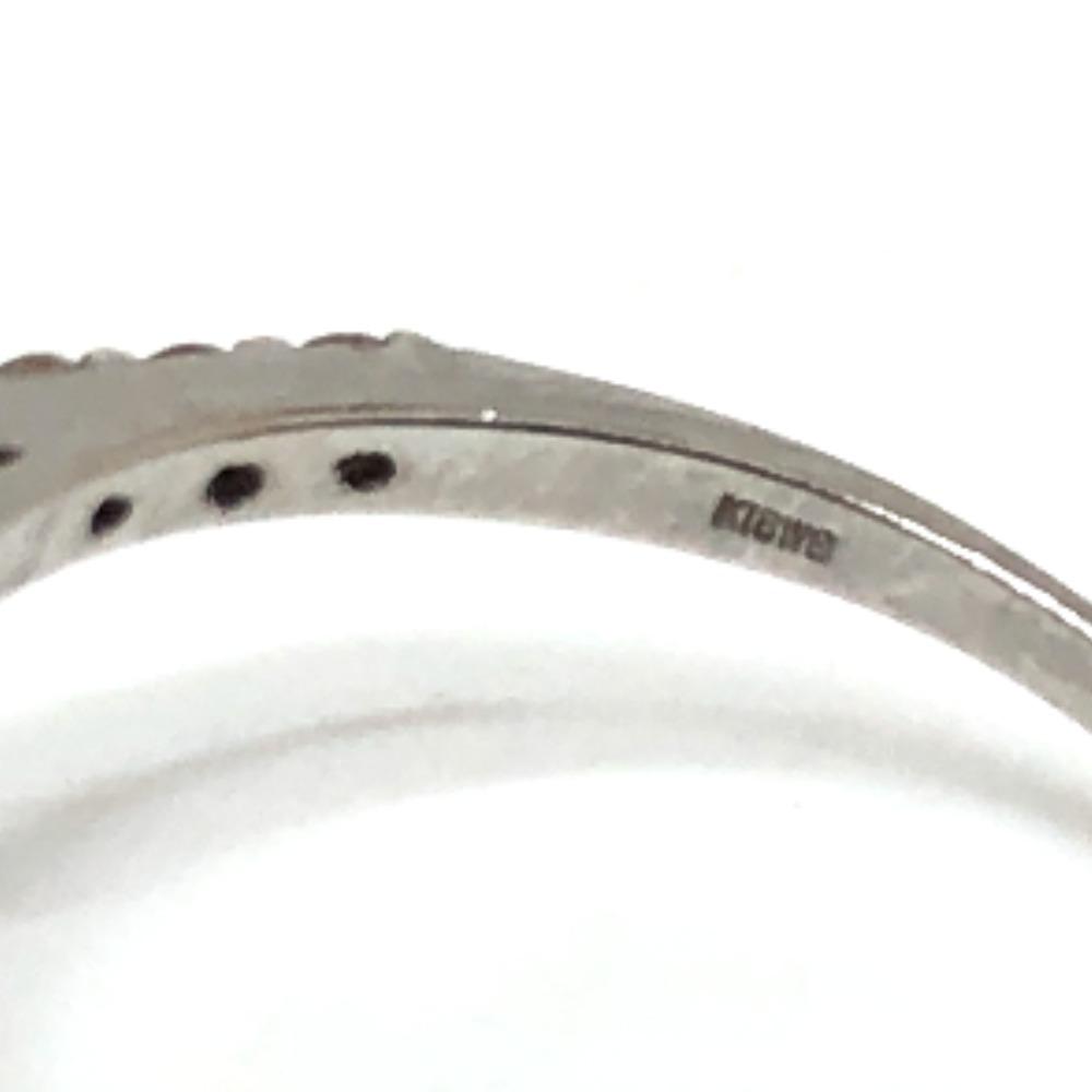 jewelry Camellia Design Rose D0.44ct D0.50ct Ring K18WG Silver