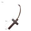 Handmade Retro Wooden Cross Pendant Necklace for Couples