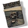 Elegant Skull 3d Duvet Quilt Cover With Pillow Case Reversible Bedding Set For Artistic Appeal