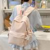 Schoolbag Fresh Color Letter Embroidery Campus Vitality Sweet Sister Backpack Student Party Class Shopping Travel Sweet Backpack