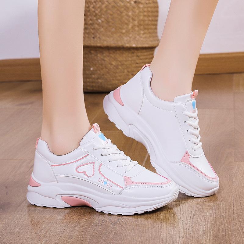 Sneakers Women's Spring and Autumn New 2025 Korean Version Flat-bottomed Lace-up Casual Shoes Dad Shoes Running Shoes